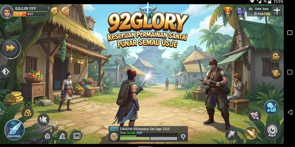 Tangkapan layar gameplay 92GLORY menampilkan keseruan permainan santai.
