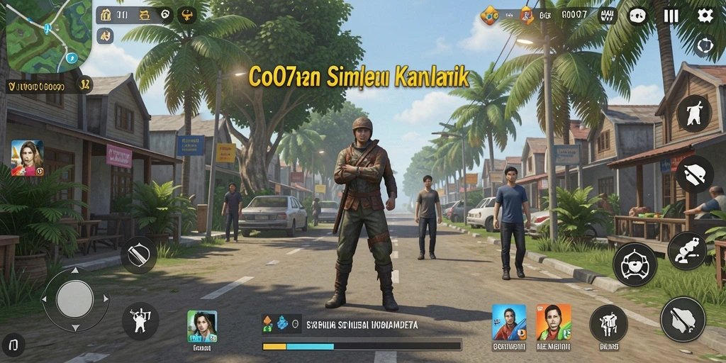 Screenshot gameplay COO77 menampilkan aktivitas simulasi kehidupan yang seru.
