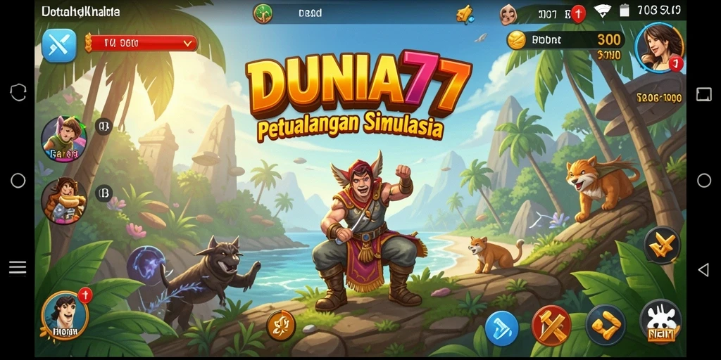 Tampilan gameplay menarik dalam DUNIA77, penuh dengan kreativitas.