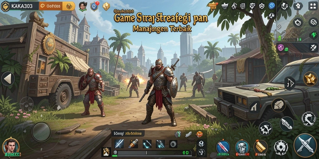Tampilan gameplay strategis di KAKA303 dengan pertempuran seru.