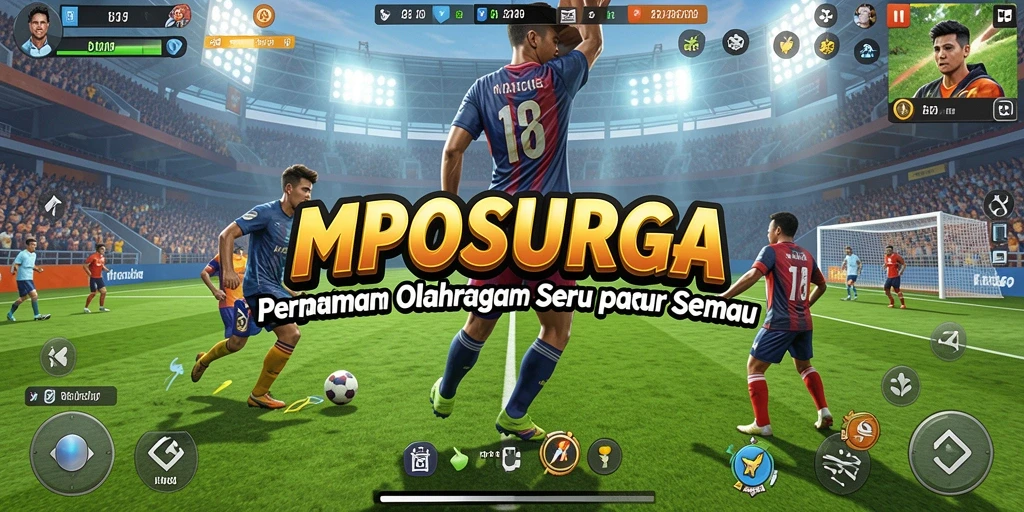 Screenshot MPOSURGA menampilkan momen mendebarkan di lapangan olahraga.