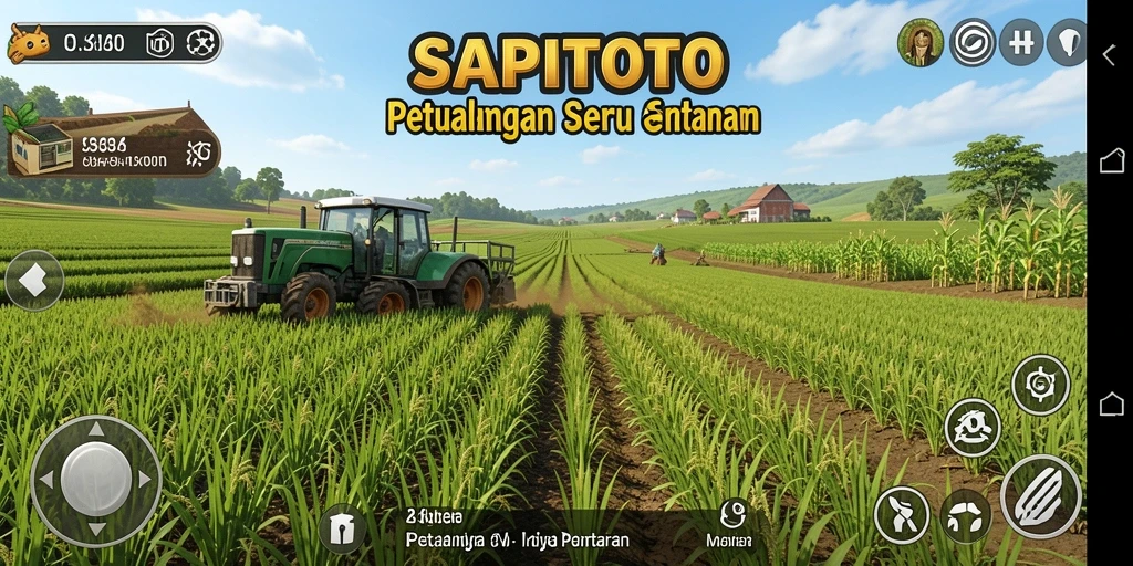 Tampilan gameplay menampilkan keseruan bercocok tanam di SAPITOTO.