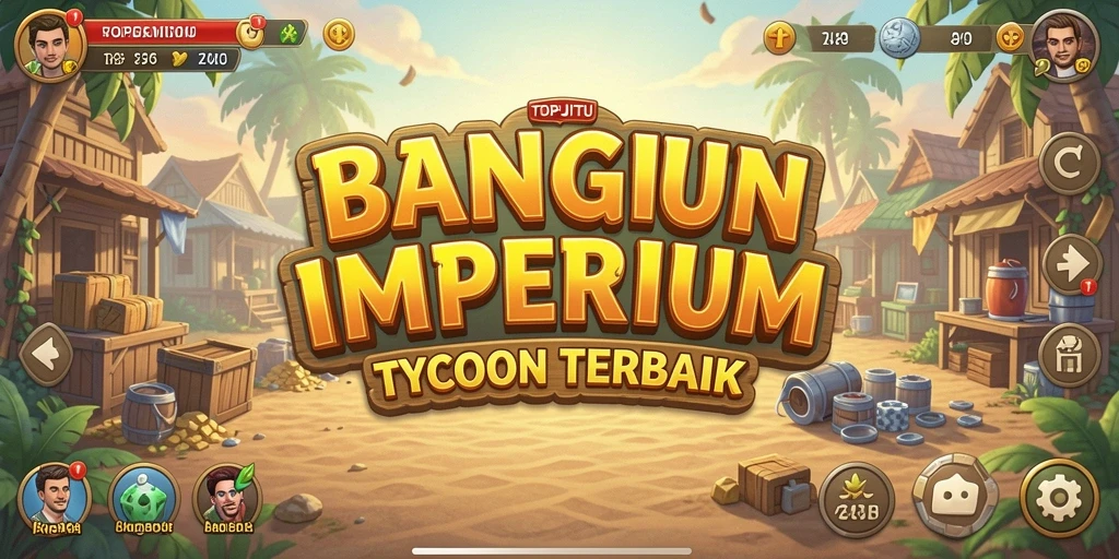 Screenshot menunjukkan pemain membangun bisnis dalam TOPJITU dengan antusiasme.
