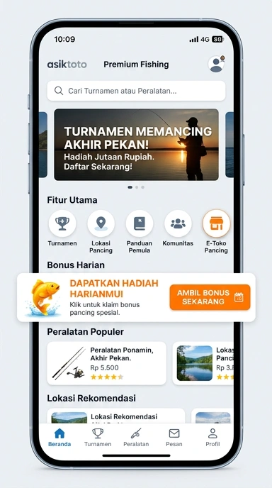 Screenshot aplikasi asiktoto menunjukkan beragam kategori aplikasi yang tersedia.